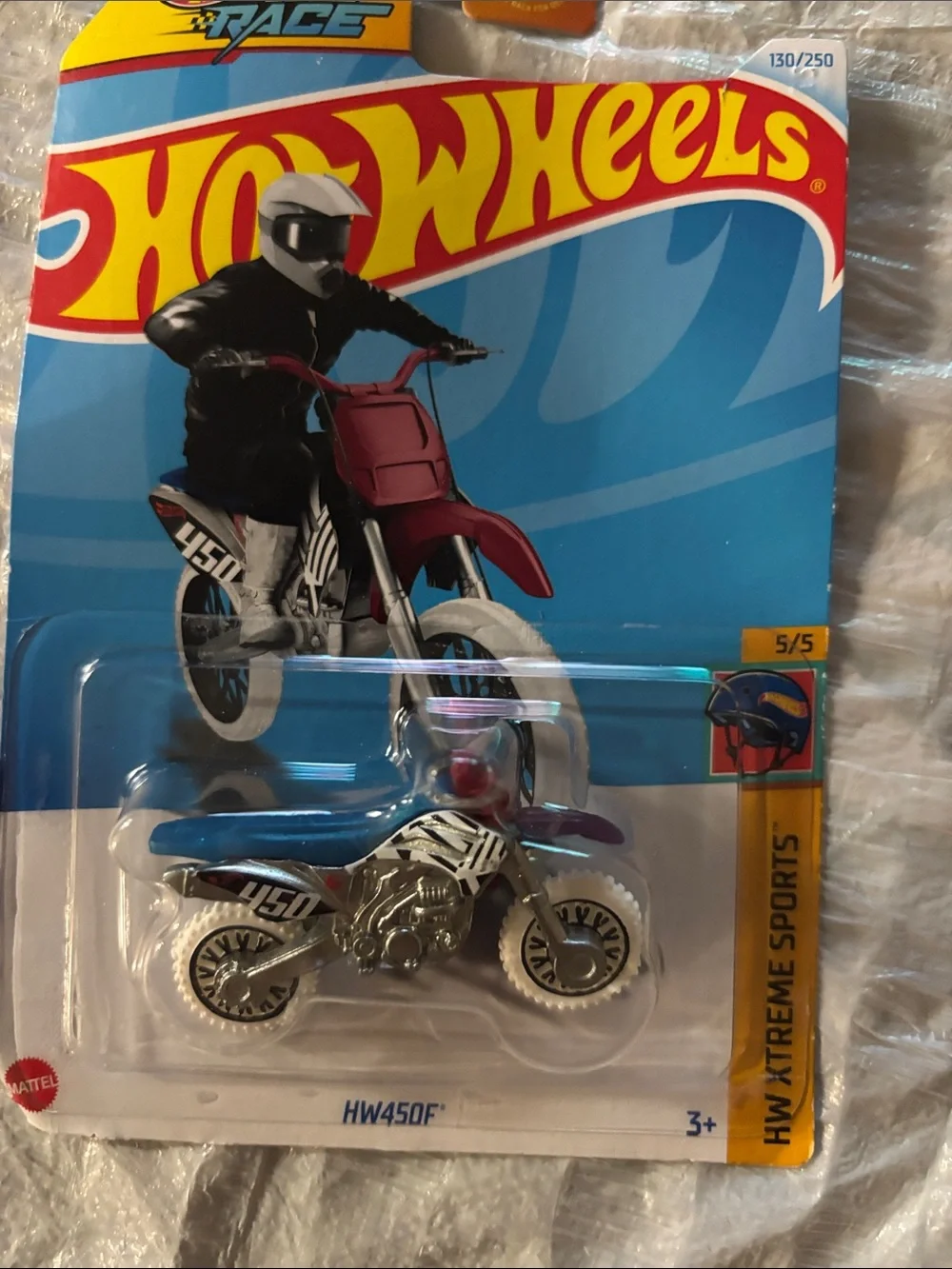 Hot Wheels HW450F Die-Cast Dirt Bike - Blue & White